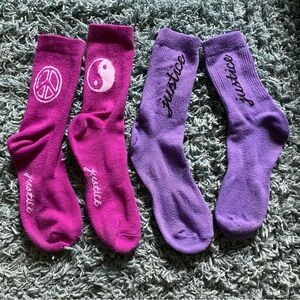 Justice Pink and Purple Socks Set